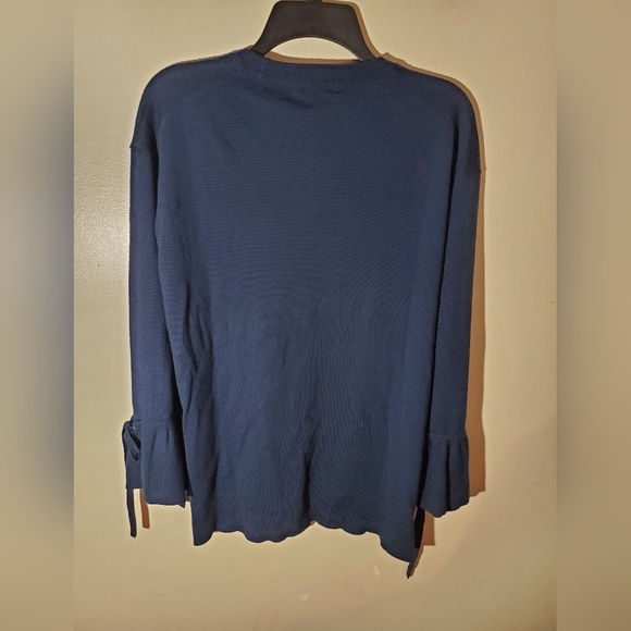 J.crew Merino Wool V Neck Sweater With Drawstrin Sleeves Size M - Picture 4 of 10